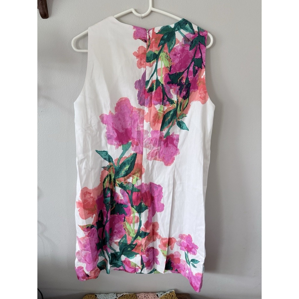 London Times Sleeveless Floral Sheath Dress Size 18 Derby Wedding Spring Summer - Picture 6 of 7